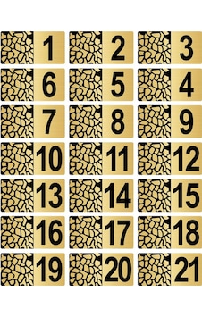 Metal Kapı Masa Dolap Posta Kutusu Numarası 5X10 cm Altın Renk (1…21) Metal Kapı Masa Dolap Posta Kutusu Numarası 5X10 cm Altın Renk (1…21)