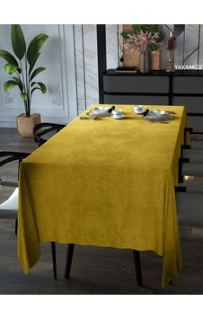 Güneş Sarısı Kadife Dokulu Masa Örtüsü Dertsiz Velvet Touch Serisi Güneş Sarısı Güneş Sarısı Kadife Dokulu Masa Örtüsü Dertsiz Velvet Touch Serisi Güneş Sarısı