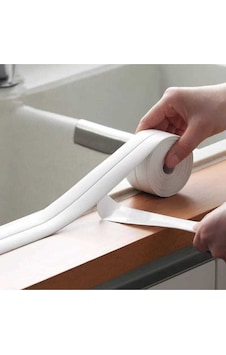 Su Sızdırmaz Bant 3.2 M Banyo Küvet Mutfak Lavabo Beyaz Su Geçirmez Kenar Bandı Sızdırmazlık Tamir