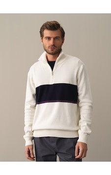 Xint Ekru Regular Fit Dik Yaka Pamuk Sweatshirt 801715 Xint Ekru Regular Fit Dik Yaka Pamuk Sweatshirt 801715