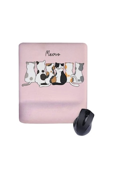 Kedi Dikdörtgen Bilek Destekli Mouse Pad Mousepad Kedi Dikdörtgen Bilek Destekli Mouse Pad Mousepad
