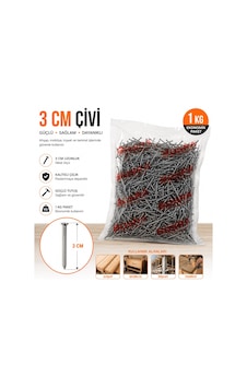 1 Kg 3 Cm Çivi Dayanıklı Çelik İnşaat Ve Ahşap Çivisi Çok Amaçlı Kullanım