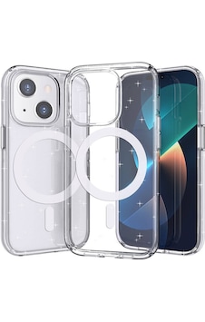 Apple Uyumlu iPhone 13 İle Kılıf Magsafe Şarj Özellikli Parlayan Simli Saydam Renkli Kapak Apple Uyumlu iPhone 13 İle Kılıf Magsafe Şarj Özellikli Parlayan Simli Saydam Renkli Kapak