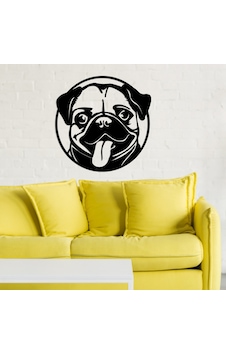 Köpek Metal Tablo - Pug Duvar Dekorasyon