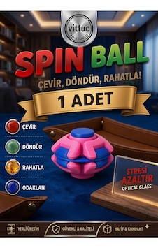 Spinner Ball - Bastıkça Dönen Rulmanlı Viral Stres Top Büyük Boy 1 Adet Spinner Ball - Bastıkça Dönen Rulmanlı Viral Stres Top Büyük Boy 1 Adet