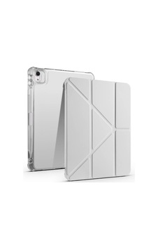 Aksesuarcim Apple iPad Uyumlu Air 11 2025 M3 İle Uyumlu Kılıf Silikon Yumuşak Kalem Bölmeli Esnek 4 Farklı Stand Olabilen Tablet Kılıfı Gri Sku: Zeusb0fhjb9fxg Arka Kapak
