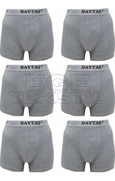 Baytaş Pamuklu Ekonomik Likralı Erkek Boxer 6 Lı Baytaş Pamuklu Ekonomik Likralı Erkek Boxer 6 Lı