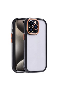 Apple Uyumlu iPhone 15 Pro Kılıf Kamera Korumalı Renkli Kenar Ve Çerçeve Tasarımlı Redclick Vitamin Kapak - Siyah Apple Uyumlu iPhone 15 Pro Kılıf Kamera Korumalı Renkli Kenar Ve Çerçeve Tasarımlı Redclick Vitamin Kapak - Siyah