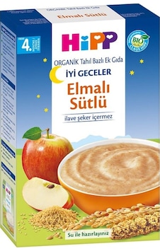 Hipp Organik İyi Geceler Elmalı Sütlü Tahıl Bazlı 4+ Ay Kaşık Maması 250 G