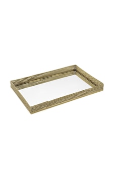 Mikasa Moor Gold Metal Dik Aynalı Tepsi 41x26x4 Cm