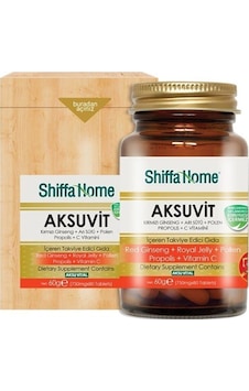 Shiffa Home Aksuvit 80 Tablet Ginseng + Arı Sütü + Polen Propolis Shiffa Home Aksuvit 80 Tablet Ginseng + Arı Sütü + Polen Propolis