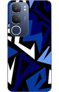 Vivo Y19s Uyumlu Modern Mavi Geometrik Mozaik Baskılı Silikon Kılıf Renkli Vivo Y19s Uyumlu Modern Mavi Geometrik Mozaik Baskılı Silikon Kılıf Renkli