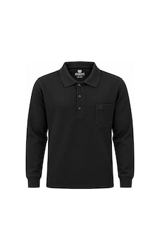 Classics Men Simenti Büyük Beden Erkek Polo Yaka Sweatshirt - 7810 Siyah Classics Men Simenti Büyük Beden Erkek Polo Yaka Sweatshirt - 7810 Siyah