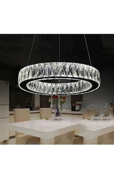 Modern Siyah Sarkıt Kristal Taşlı Power Led Kumandalı 3 Renk Avize Modern Siyah Sarkıt Kristal Taşlı Power Led Kumandalı 3 Renk Avize