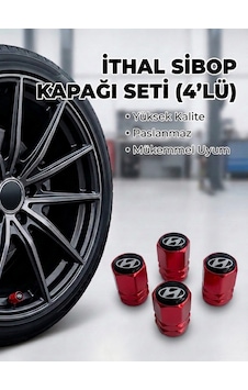 Hyundai Grubu İle Uyumlu Alüminyum Altıgen Sibop Kapak Seti Kırmızı - İthal Sibop Kapağı 4lü Set Hyundai Grubu İle Uyumlu Alüminyum Altıgen Sibop Kapak Seti Kırmızı - İthal Sibop Kapağı 4lü Set