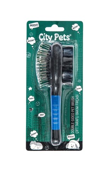 City Pets Çift Taraflı Bakım Fırçası C-8284