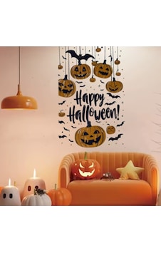 Halloween Temalı Balkabaklı Duvar Sticker Seti Sarı Halloween Temalı Balkabaklı Duvar Sticker Seti Sarı