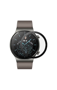 Microsonic Huawei Watch Gt2 Pro Tam Kaplayan Temperli Cam Full Ekran Koruyucu Siyah