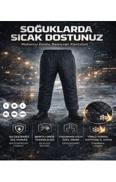 Raincoat Su Geçirmez Termal Pantolon Siyah