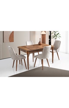 1014 Mdf Mutfak Masa Takımı Ceviz 1014 Mdf Mutfak Masa Takımı Ceviz