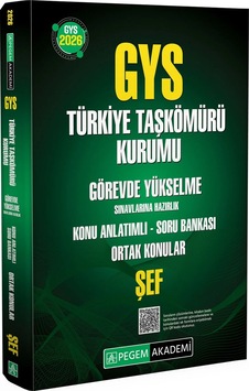 Pegem 2026 Gys Türkiye Taşkömürü Kurumu Şef Ortak Konular Konu Anlatımlı Soru Bankası Görevde Yükselme Pegem Akademi Yayınları Pegem 2026 Gys Türkiye Taşkömürü Kurumu Şef Ortak Konular Konu Anlatımlı Soru Bankası Görevde Yükselme Pegem Akademi Yayınları