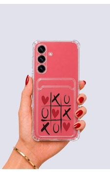 Samsung Uyumlu Galaxy S25 Kartlıklı Xoxo Desenli Kılıf Şeffaf Samsung Uyumlu Galaxy S25 Kartlıklı Xoxo Desenli Kılıf Şeffaf