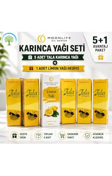 Çareburada Tala Karınca Yağı 5 Adet 20 Ml + Moonlife Limon Yağı Hediye Diğer Çareburada Tala Karınca Yağı 5 Adet 20 Ml + Moonlife Limon Yağı Hediye Diğer