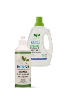 Ecos3 Organik Bulaşık Makinesi Jeli 30 Yıkama + Elde Bulaşık Deterjanı 500 ML Ecos3 Organik Bulaşık Makinesi Jeli 30 Yıkama + Elde Bulaşık Deterjanı 500 ML