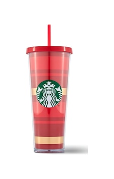 Starbucks Kırmızı Altın Şeritli Termos 710 ML Starbucks Kırmızı Altın Şeritli Termos 710 ML