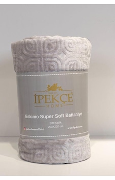 Eskimo Süper Soft Tek Kişilik 150x200 Cm Battaniye Gri Gri