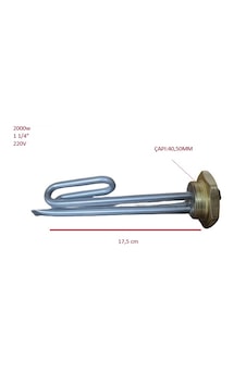 Rezistans Bükümlü 1 1/4 2000w 17,5cm 8,5mm 220v Rezistans Bükümlü 1 1/4 2000w 17,5cm 8,5mm 220v
