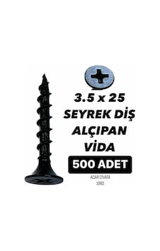 500 ADET 3.5X25 SEYREK DİŞ VİDA ALÇIPAN SIVA VİDASI 500 ADET 3.5X25 SEYREK DİŞ VİDA ALÇIPAN SIVA VİDASI