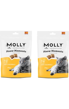 Molly Meow Moments Anti Hairball Tüy Yumağı Önleyici Kedi Ödül Maması 60 G X 2 Adet Molly Meow Moments Anti Hairball Tüy Yumağı Önleyici Kedi Ödül Maması 60 G X 2 Adet