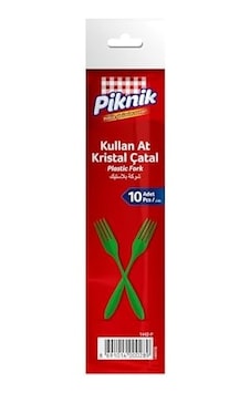 Piknik Kullan-at Kristal Çatal 10&apos Lu Renk&apos Li 1442 Açık Piknik Kullan-at Kristal Çatal 10&apos Lu Renk&apos Li 1442 Açık