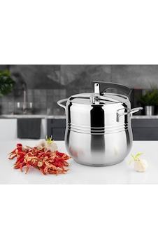 Lines Premium Silver Çelik Düdüklü Tencere Metal Kulp 8 L K.7015 Gümüş Lines Premium Silver Çelik Düdüklü Tencere Metal Kulp 8 L K.7015 Gümüş