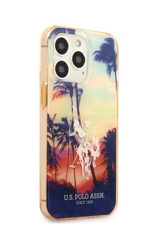 Apple iPhone Uyumlu 14 Pro Max Kılıf U.s. Polo Assn. Renkli Ağaç Baskılı Dizayn Kapak