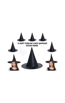 Halloween Siyah Renk Parlak Dralon Cadı Şapkası Yetişkin Ve Çocuk Uyumlu 6 Adet Diğer 93410378 Halloween Siyah Renk Parlak Dralon Cadı Şapkası Yetişkin Ve Çocuk Uyumlu 6 Adet Diğer 93410378