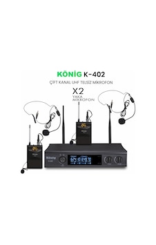 König K-402 Yaka+Yaka Iki Kanal Uhf Telsiz Mikrofon