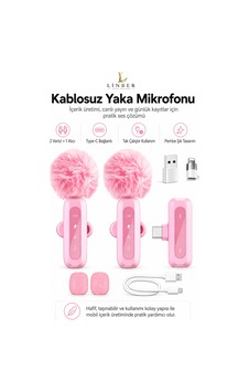 Pembe Kablosuz Yaka Mikrofonu 2.4g Type-c / Lightning Uyumlu Gürültü Azaltmalı Mini Vlog Canlı Yayın Röportaj Mikrofonu Pembe Kablosuz Yaka Mikrofonu 2.4g Type-c / Lightning Uyumlu Gürültü Azaltmalı Mini Vlog Canlı Yayın Röportaj Mikrofonu