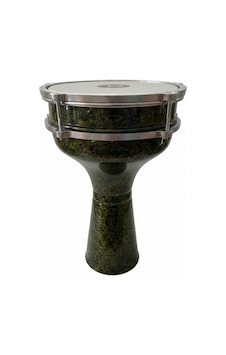 Vatan Yüzüklü Darbuka Yeşil Kırçıllı Desenli Vatan Yüzüklü Darbuka Yeşil Kırçıllı Desenli