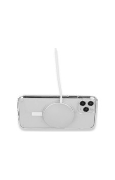 Mey İthalat Apple iPhone Uyumlu  15 Kılıf Pc Real Magsafe Kapak - Şeffaf Çok Renkli