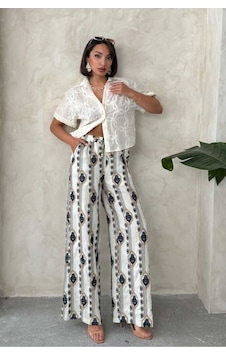 Verymoda Nakışlı Pantolon D2863 Taş Verymoda Nakışlı Pantolon D2863 Taş