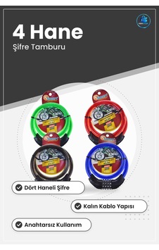 Motosiklet Kilidi Şifreli Kalın Kablo Kilit Hırsızlık Önleyici Gü Motosiklet Kilidi Şifreli Kalın Kablo Kilit Hırsızlık Önleyici Gü
