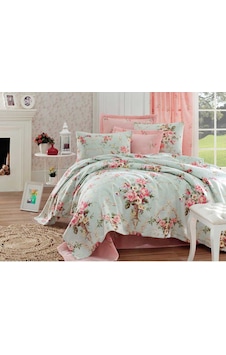 Eponj Home Baskılı Pike Takımı Çift Kişilik Alanur Mint Eponj Home Baskılı Pike Takımı Çift Kişilik Alanur Mint