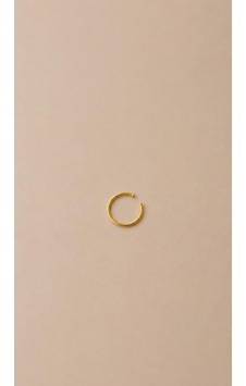 925 Ayar Gümüş Minimal Gold Renk Halka Burun Piercing Nose Ring çok renkli
