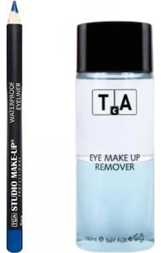 Tca Studio Make-Up Göz Makyaj Temizleyici 150 ML + Ultra Waterproof Eyeliner E04 Medium Blue Tca Studio Make-Up Göz Makyaj Temizleyici 150 ML + Ultra Waterproof Eyeliner E04 Medium Blue
