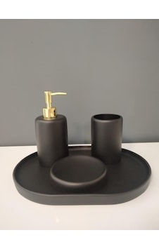 Selim Dekor 4 Parça Banyo Seti Victoria Siyah Selim Dekor 4 Parça Banyo Seti Victoria Siyah