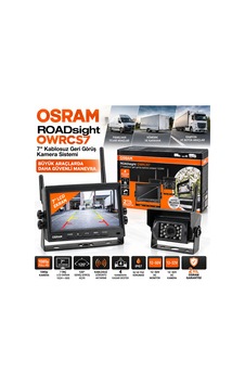 Osram Owrcs7 Kablosuz Geri Görüş Kamera Sistemi 7'' Lcd 1080p Ip67 Ticari Araç Kamyon Karavan