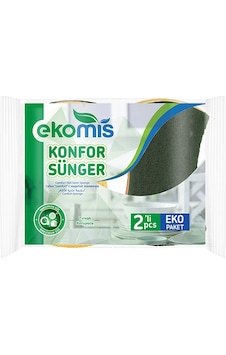 Ekomis Konfor Oluklu Bulaşık Süngeri 2 Adet
