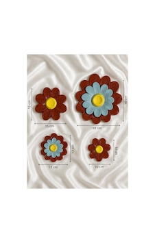 Çiçek Polyester Çiçek 4 Lü Set Kiremit Çiçek Polyester Çiçek 4 Lü Set Kiremit